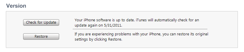 Restore From iTunes